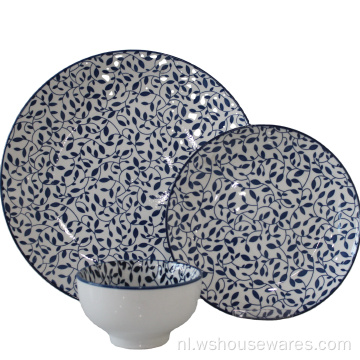 Paddruk porselein diner set kleur keramiek servies